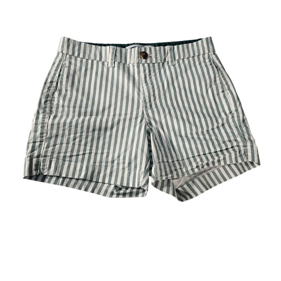 Old Navy Striped Shorts Cuffed Hem Casual Everyday Wear Size 6 - Picture 1 of 8
